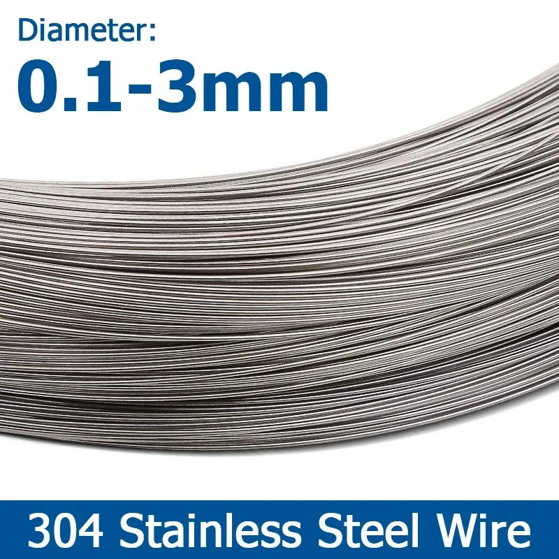 1-50M 304 Stainless Steel Wire 0.1/0.2/0.3/0.4/0.5/0.6/0.7/0.8/0.9/1/1.2/1.5/2/2.5/3mm Hard/Soft Single Wire Steel Wire
1-50M 304 Stainless Steel Wire 0.1/0.2/0.3/0.4/0.5/0.6/0.7/0.8/0.9/1/1.2/1.5/2/2.5/3mm Hard/Soft Single Wire Steel Wire