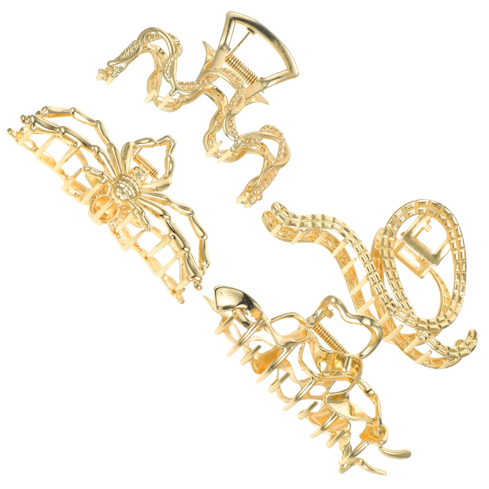 4 Pcs Metal Clips Women Claw Unique Spider Fish Snake Shape Comfortable Durable Large Jaw For Thin Thick Hair Long Use Hair Care
4 Pcs Metal Clips Women Claw Unique Spider Fish Snake Shape Comfortable Durable Large Jaw For Thin Thick Hair Long Use Hair Care