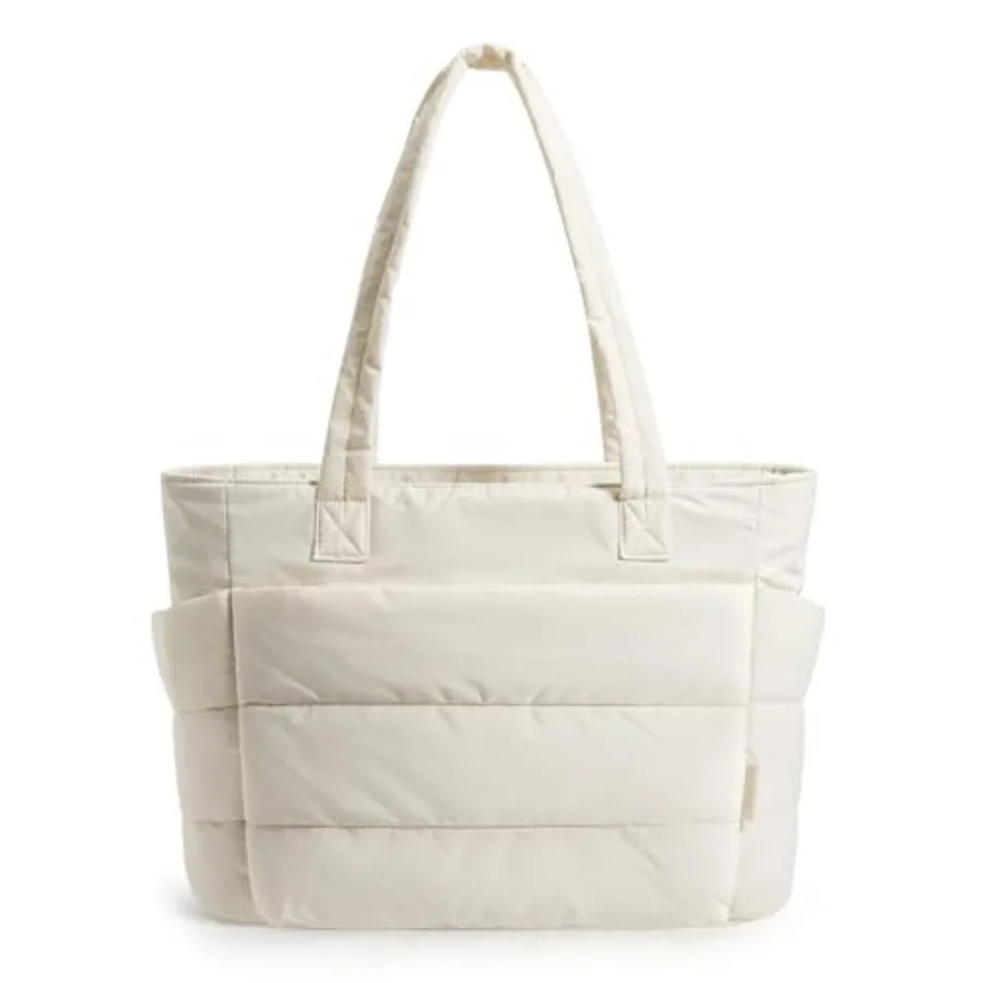 BAGSMART Tote Bag for Women, Lightweight Puffy Tote Bag with Compartments Shoulder Bag Handbag for Travel, Work, Gym Lightweigh
BAGSMART Tote Bag for Women, Lightweight Puffy Tote Bag with Compartments Shoulder Bag Handbag for Travel, Work, Gym Lightweigh