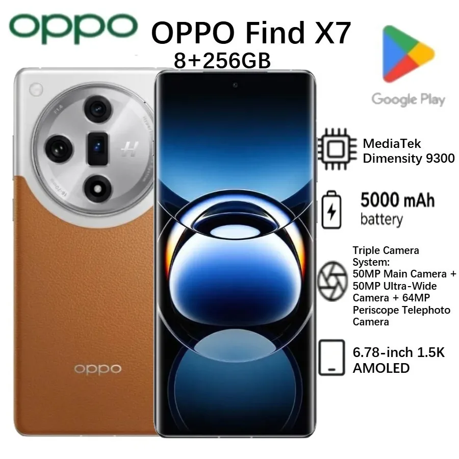 2026 new OPPO Find X7 Dual SIM 100W Fast Charging 8+256GB Storage Exceptional Battery Life Smartphone - Unlocked for Global Use
2026 new OPPO Find X7 Dual SIM 100W Fast Charging 8+256GB Storage Exceptional Battery Life Smartphone - Unlocked for Global Use