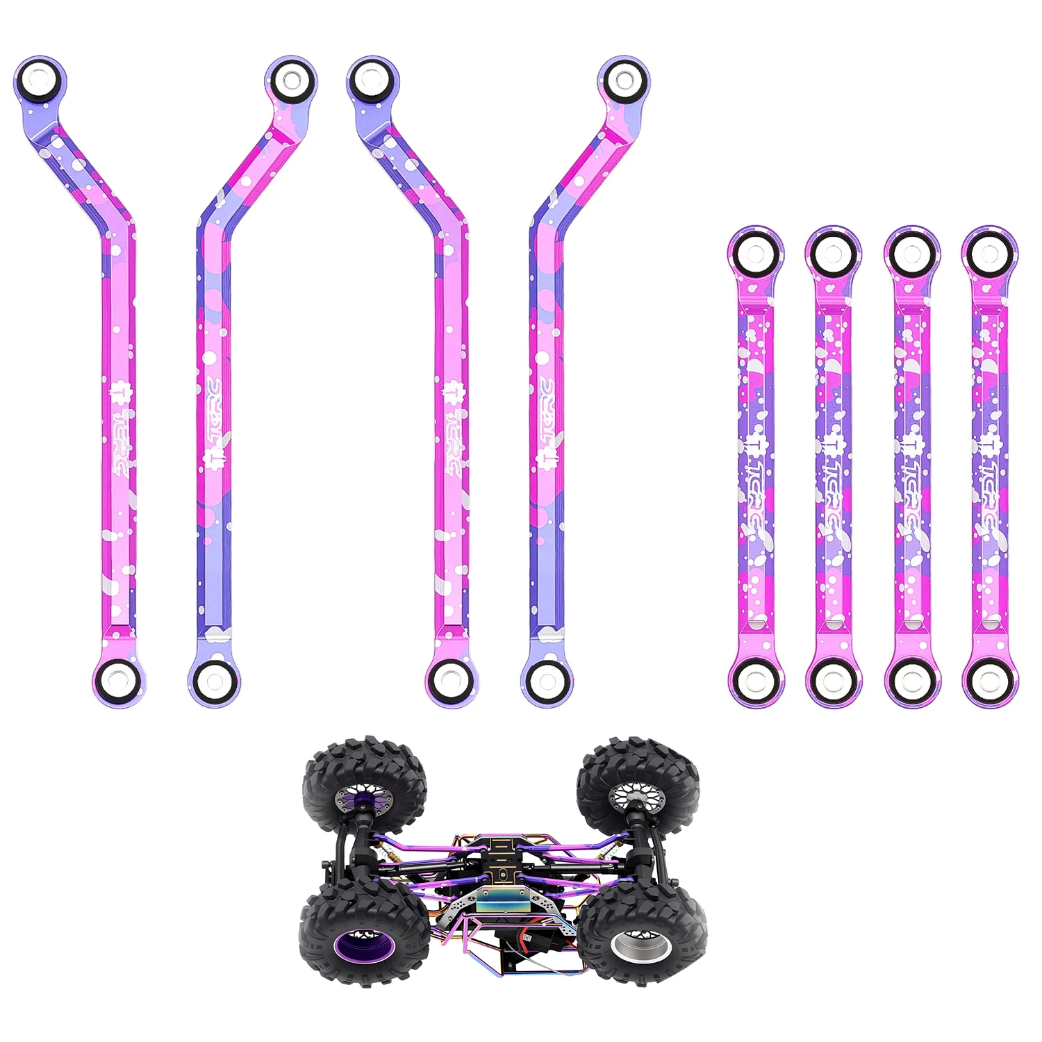 TCRC Aluminum High Clearance Chassis Suspension Links Rod Linkage Set for Axial AX24 XC-1(Wheelbase extended by 150mm)
TCRC Aluminum High Clearance Chassis Suspension Links Rod Linkage Set for Axial AX24 XC-1(Wheelbase extended by 150mm)