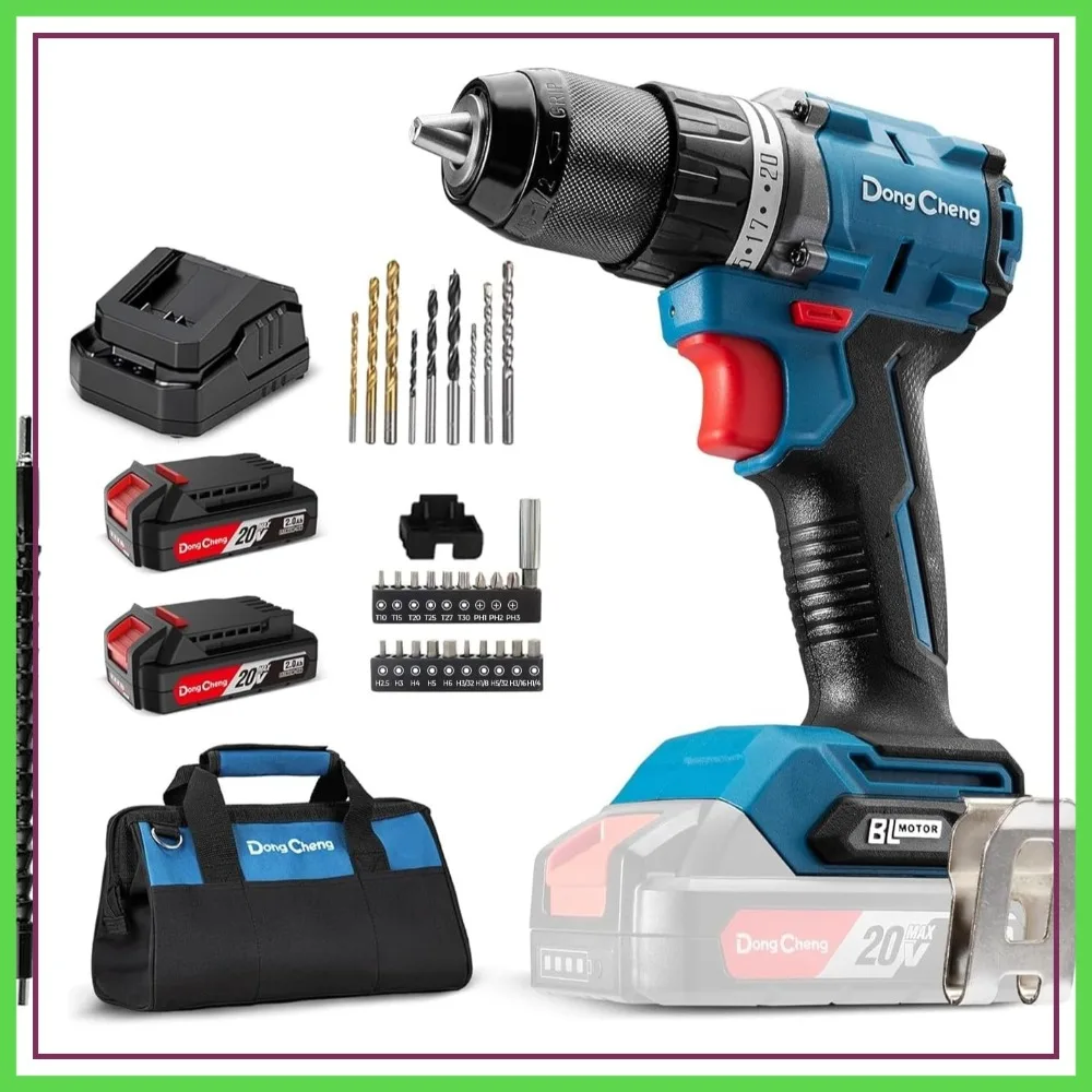 20V Brushless Hammer Drill, 531 in-lbs, 1/2" Keyless Chuck, 20+1 Clutch, 2x2.0Ah Battery
20V Brushless Hammer Drill, 531 in-lbs, 1/2" Keyless Chuck, 20+1 Clutch, 2x2.0Ah Battery