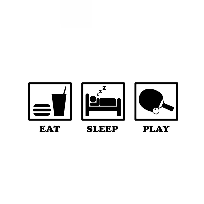 Car Stickers Eat Sleep Play Table Tennis PVC Car Decoration Accessories Stickers Waterproof Sunscreen Black/white,16cm*5cm
Car Stickers Eat Sleep Play Table Tennis PVC Car Decoration Accessories Stickers Waterproof Sunscreen Black/white,16cm*5cm