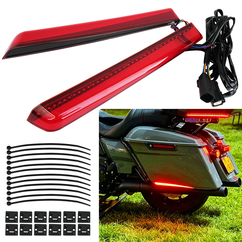 Motorcycle Rear Saddlebag Extended LED Brake Running Lamp Turn Signal Light For Harley Touring Electra Glide 2014-2024
Motorcycle Rear Saddlebag Extended LED Brake Running Lamp Turn Signal Light For Harley Touring Electra Glide 2014-2024