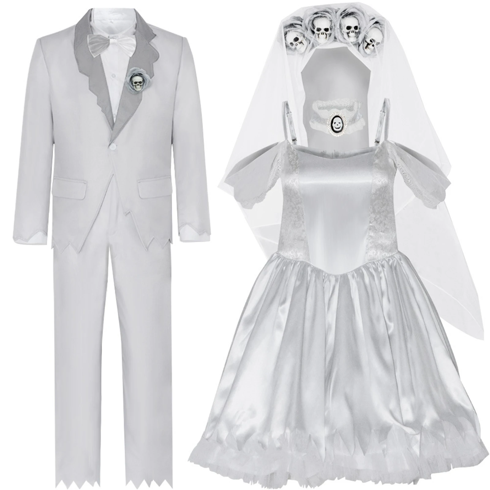 Emily Victor Cosplay Costume Anime Men And Women White Wedding Dress Suit Couple Costume Halloween Carnival Party Uniform Set
Emily Victor Cosplay Costume Anime Men And Women White Wedding Dress Suit Couple Costume Halloween Carnival Party Uniform Set