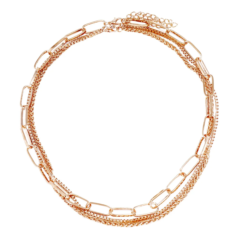 3 Pcs Punk Necklaces Woman Fashion Jewelry Golden Thick Clavicle Pendant Chain Multi Layer Design Bright Color Special Occasions
3 Pcs Punk Necklaces Woman Fashion Jewelry Golden Thick Clavicle Pendant Chain Multi Layer Design Bright Color Special Occasions