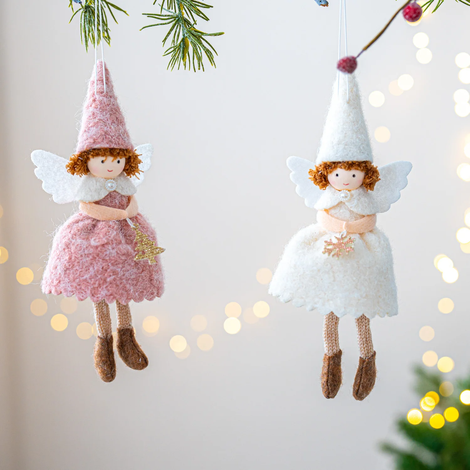 2Pcs Christmas Decoration Christmas Tree Hanging Pink White Cute Angel Girl Hanging Decoration Holiday Gift
2Pcs Christmas Decoration Christmas Tree Hanging Pink White Cute Angel Girl Hanging Decoration Holiday Gift