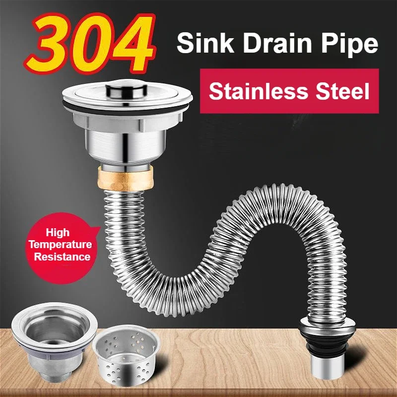 Полезная сливная труба для кухонной раковины из нержавеющей стали, шланг для воды с защитой от запаха, сетчатое соединение для раковины, универсальный слив для канализации
Полезная сливная труба для кухонной раковины из нержавеющей стали, шланг для воды с защитой от запаха, сетчатое соединение для раковины, универсальный слив для канализации