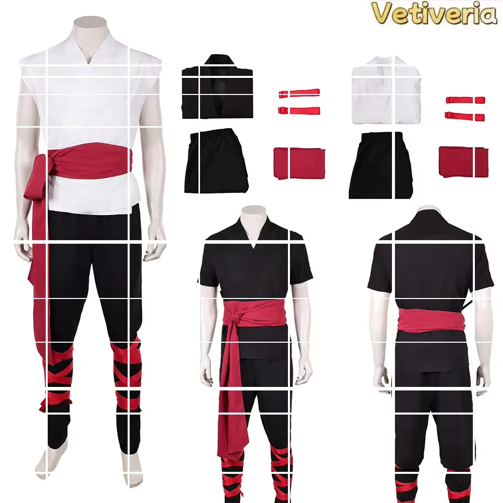 Men Liu Kang Cosplay Costume Fantasy Black White Suit Game Mortal Kombat 2 Male Top Pants Belt Set Halloween Carnival Party Suit
Men Liu Kang Cosplay Costume Fantasy Black White Suit Game Mortal Kombat 2 Male Top Pants Belt Set Halloween Carnival Party Suit