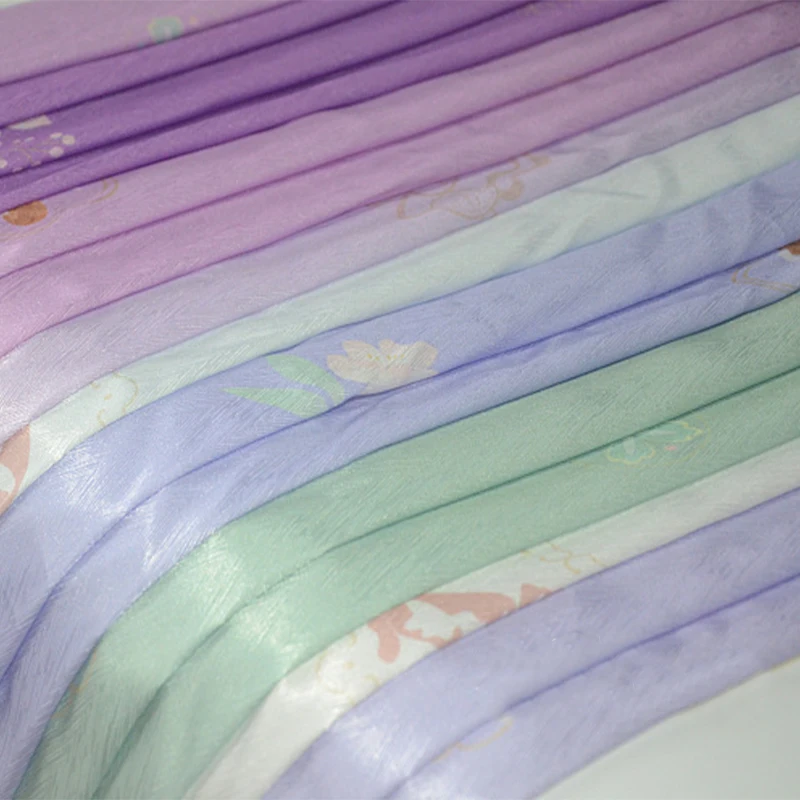 Chinese Style Pleated Rainbow Gradient Fabric Ancient Style Hanfu Dress Horse-Face Skirt Designer Fabric DIY Sewing Craft
Chinese Style Pleated Rainbow Gradient Fabric Ancient Style Hanfu Dress Horse-Face Skirt Designer Fabric DIY Sewing Craft
