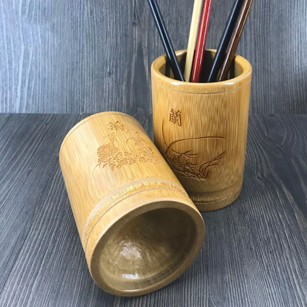 Bamboo Pen Holder Desktop Storage Organizer Household Pencil Brush Container Light Portable Retro Chinese Style Gift Students
Bamboo Pen Holder Desktop Storage Organizer Household Pencil Brush Container Light Portable Retro Chinese Style Gift Students