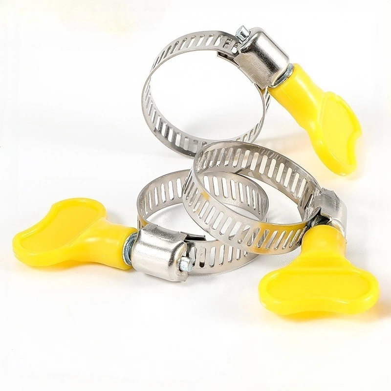 Stainless steel handle throat clamp, plastic handle clamp, gas pipe, natural gas pipe clamp, American style throat clamp
Stainless steel handle throat clamp, plastic handle clamp, gas pipe, natural gas pipe clamp, American style throat clamp