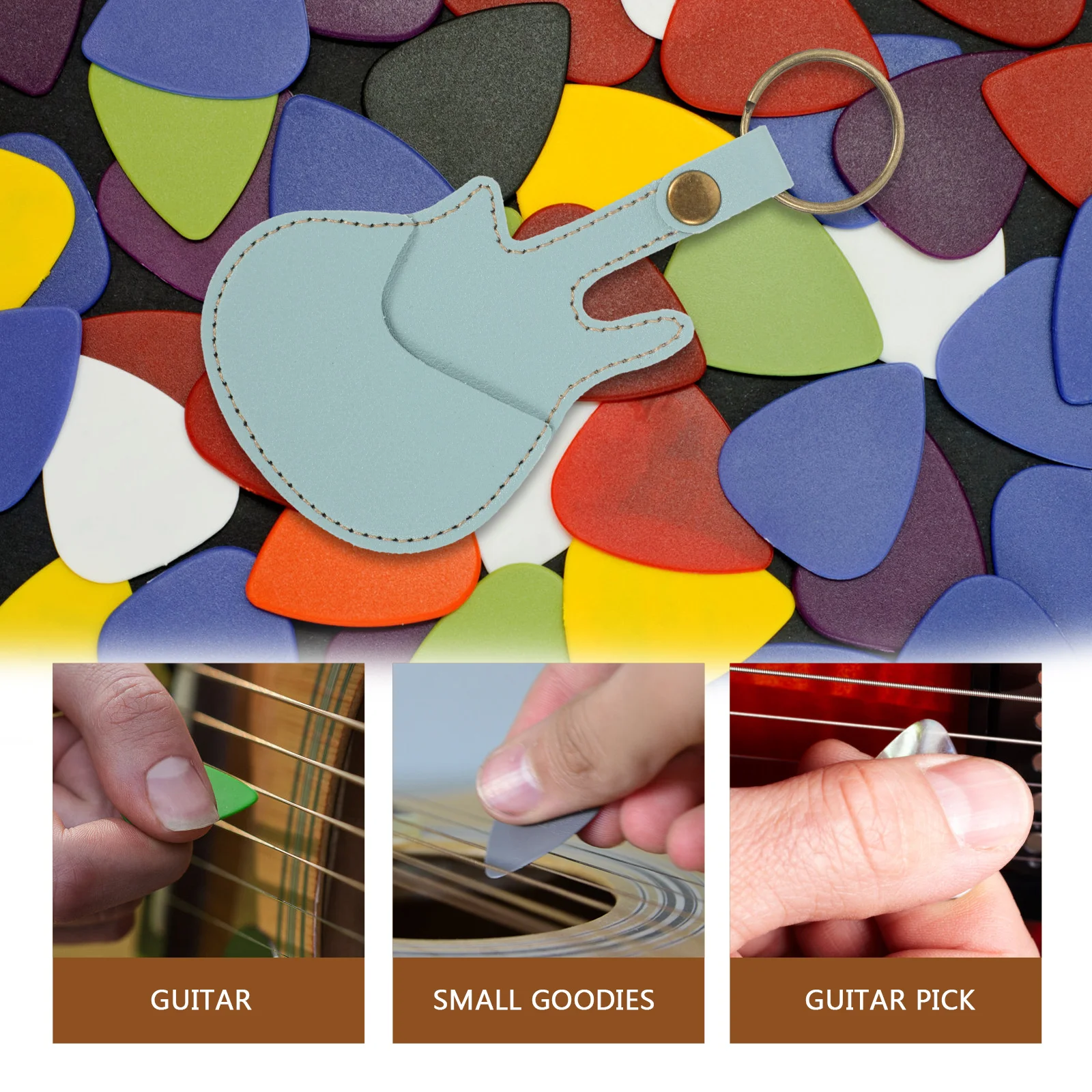 Pick Storage Case Guitar Picks Bag Keychain Pouch Organizer Holder for Guitarists Tool
Pick Storage Case Guitar Picks Bag Keychain Pouch Organizer Holder for Guitarists Tool