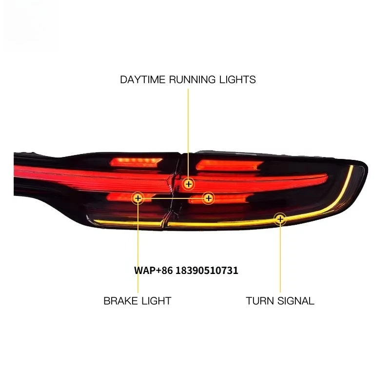 2014-2017 Macan Rear Light 95B Modified Through Type LED Taillight Rear Lamp Turn Signal Back Light
2014-2017 Macan Rear Light 95B Modified Through Type LED Taillight Rear Lamp Turn Signal Back Light