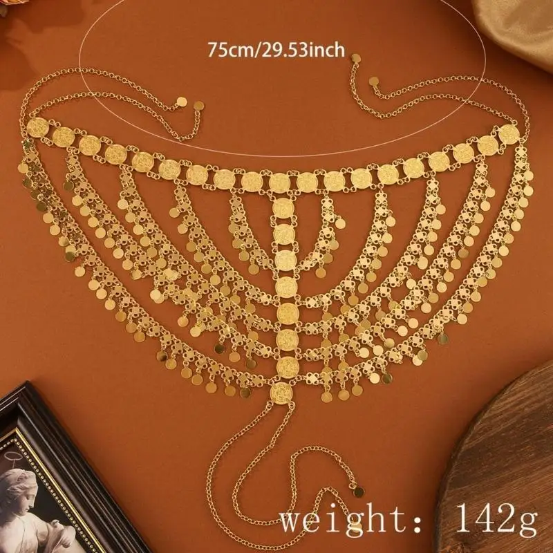 HXBA Durability Alloys Coin Headpiece Beautiful Tassels Head Chain Elegant Headpiece
HXBA Durability Alloys Coin Headpiece Beautiful Tassels Head Chain Elegant Headpiece