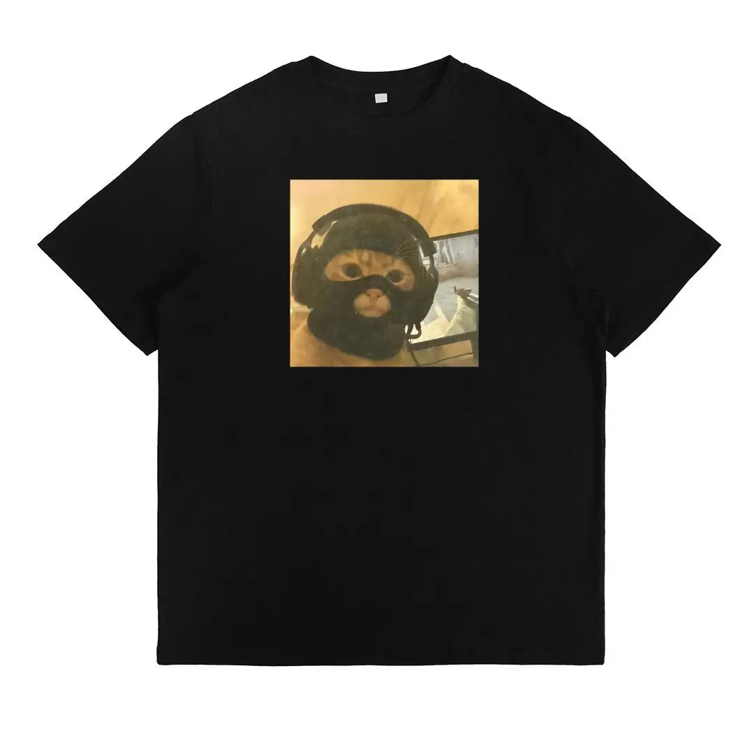 Funny Cat Mask & Headphones Print T-shirt | Creative Casual Tee for Pet Lovers and Gamers
Funny Cat Mask & Headphones Print T-shirt | Creative Casual Tee for Pet Lovers and Gamers