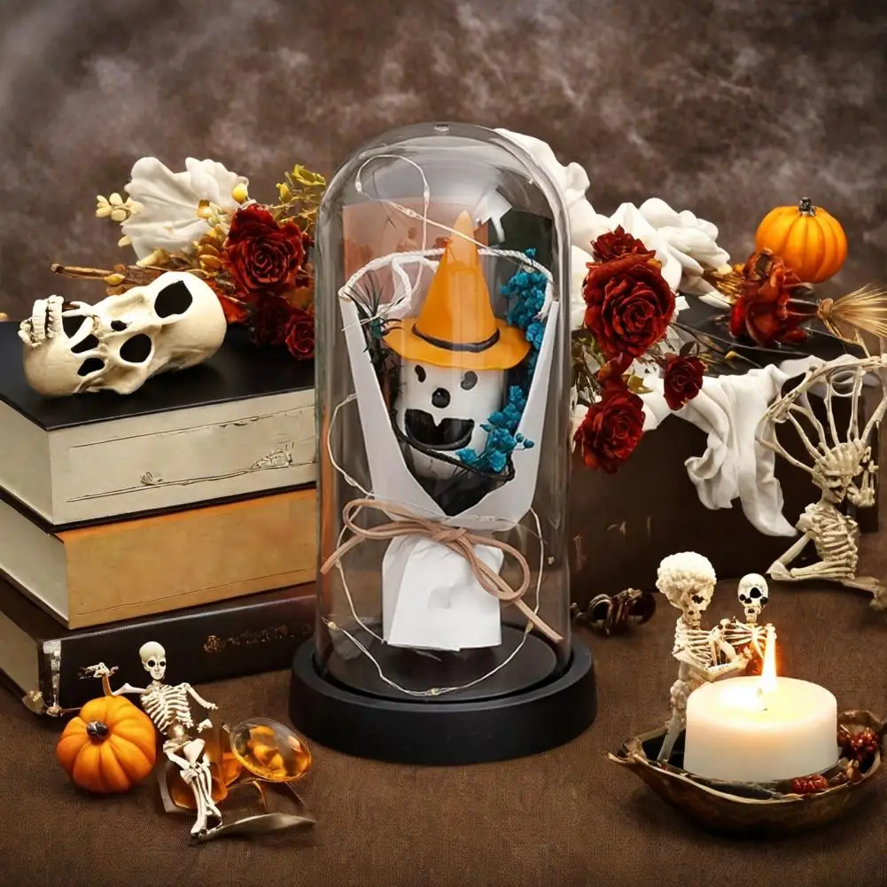 Halloween Decorations Spooky Halloween Glass Dome Decor Set Led Pumpkin Night Light Light-up Ghost Cloche Home Kitchen Mantel
Halloween Decorations Spooky Halloween Glass Dome Decor Set Led Pumpkin Night Light Light-up Ghost Cloche Home Kitchen Mantel
