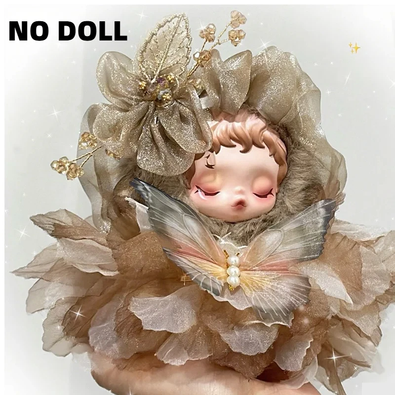 For Skullpanda Doll Clothes Light Weaving Garden Fairy Skirt Set with Butterfly Flower Hair Ring, Exquisite Replacement Outfit 
For Skullpanda Doll Clothes Light Weaving Garden Fairy Skirt Set with Butterfly Flower Hair Ring, Exquisite Replacement Outfit