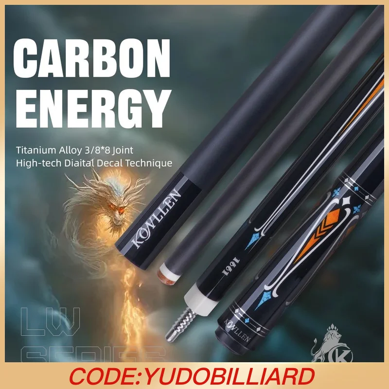 KONLLEN 10YF Pool Cue with Carbon Fiber Shaft 12.5mm Tip Professional pool cues billar for Billiard Cue
KONLLEN 10YF Pool Cue with Carbon Fiber Shaft 12.5mm Tip Professional pool cues billar for Billiard Cue