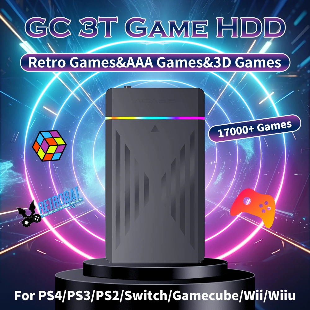 3TB Retro Gaming Hard Drive With 17000+ Games Launchbox/Retrobat/Playnite OS Game Disk for Win PC For PS4/PS3/Switch/WIIU/N64/PS1
3TB Retro Gaming Hard Drive With 17000+ Games Launchbox/Retrobat/Playnite OS Game Disk for Win PC For PS4/PS3/Switch/WIIU/N64/PS1
