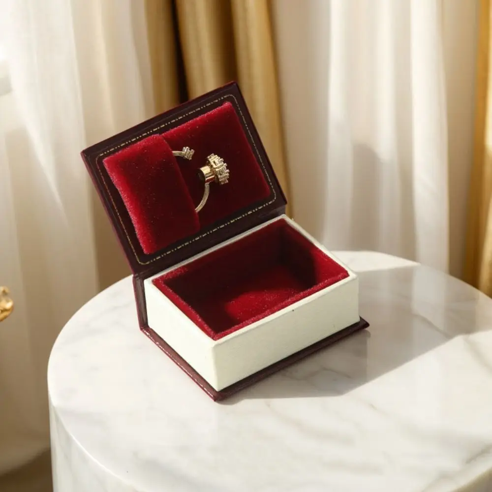 Small Creative Book Shape Ring Box Flip Lid Velvet Engagement Ring Case Earrings Case Magnetic Jewelry Packaging Travel
Small Creative Book Shape Ring Box Flip Lid Velvet Engagement Ring Case Earrings Case Magnetic Jewelry Packaging Travel