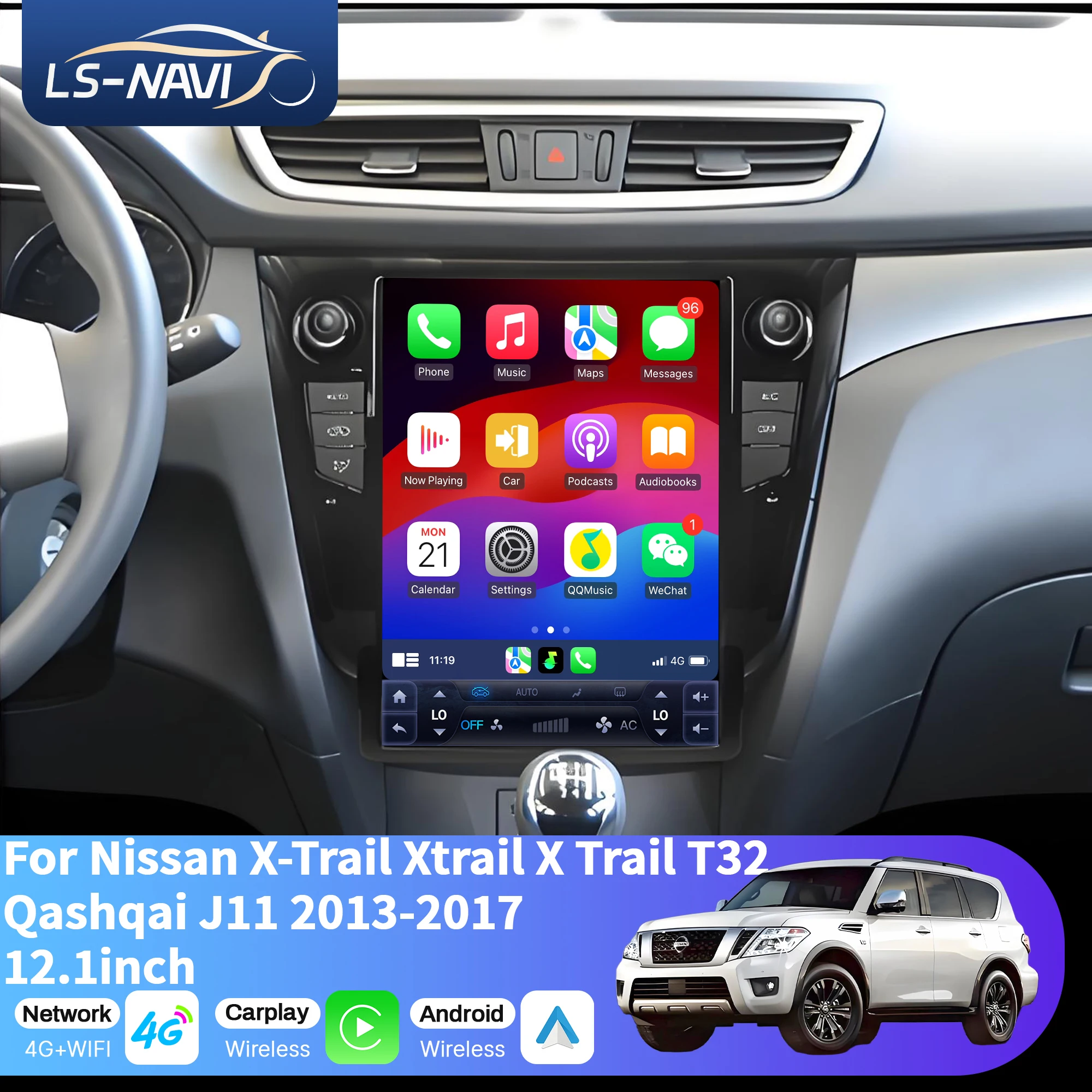 12.1 inch For Nissan X-Trail Xtrail X Trail T32 Qashqai J11 2013-2017 Android 14 Car Radio Wireless BT CarPlay Head Unit Screen
12.1 inch For Nissan X-Trail Xtrail X Trail T32 Qashqai J11 2013-2017 Android 14 Car Radio Wireless BT CarPlay Head Unit Screen