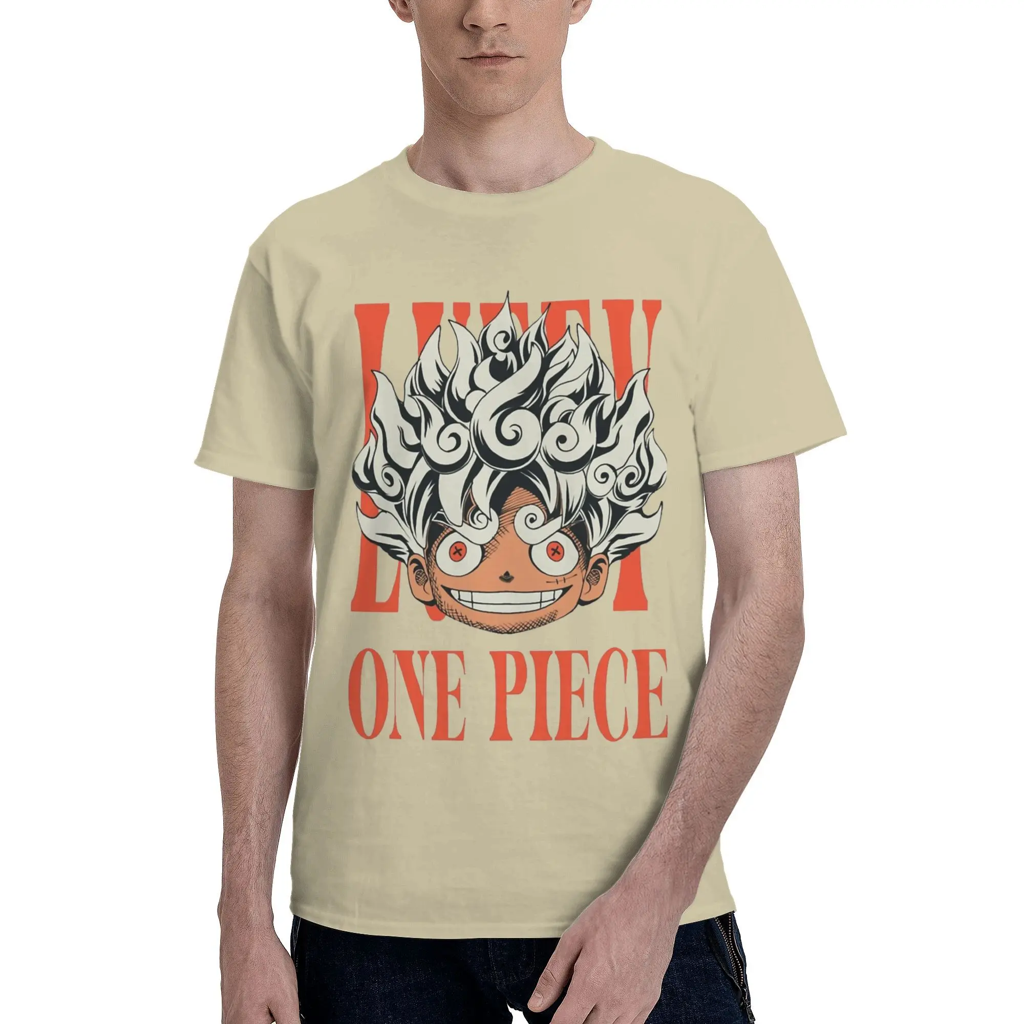 Футболка Luffy Gear 5 с принтом из аниме, мужская хлопковая Слитная одежда с коротким рукавом и круглым вырезом, летняя одежда
Футболка Luffy Gear 5 с принтом из аниме, мужская хлопковая Слитная одежда с коротким рукавом и круглым вырезом, летняя одежда