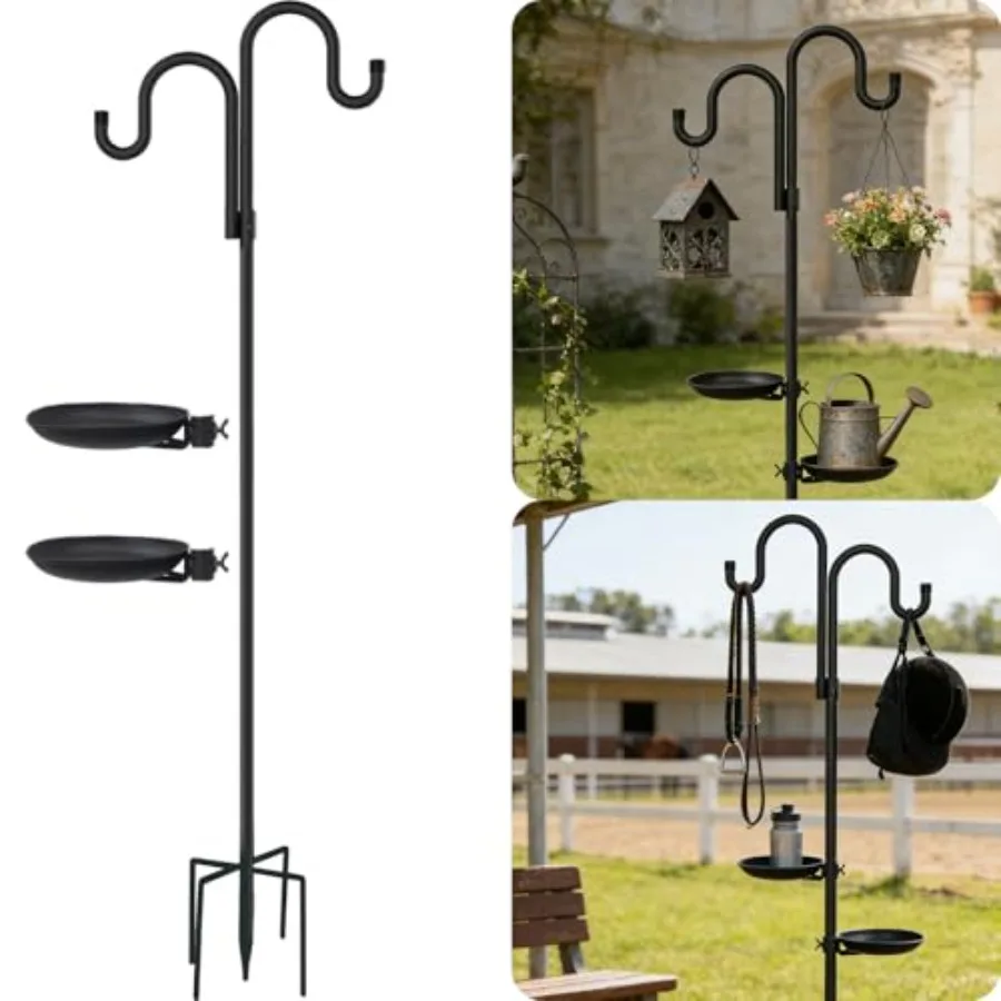 Upgraded 74" Double Shepherds Hooks Outdoor Bird Feeder Hanging Plants Wind Chime Hanger, Waterproof Metal and Adjustable-Heigh
Upgraded 74" Double Shepherds Hooks Outdoor Bird Feeder Hanging Plants Wind Chime Hanger, Waterproof Metal and Adjustable-Heigh
