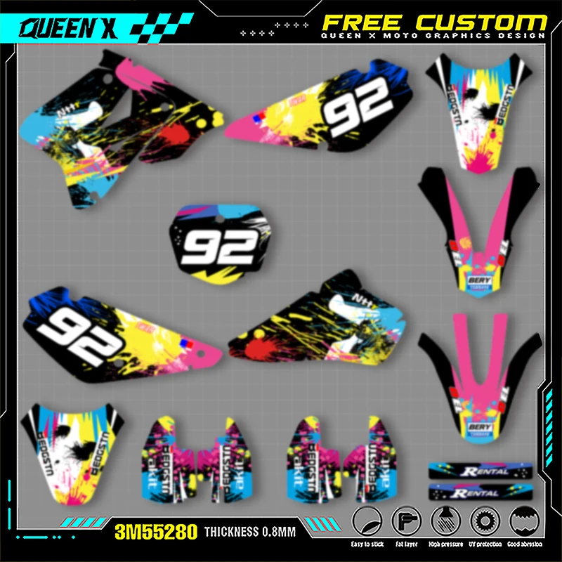 Queen X MOTOR Dirt Bike Graphics Background Decals Stickers Kit For SUZUKI RM85 2001 2002 2003 2004 2005 2006 2007 2008-2018 001
Queen X MOTOR Dirt Bike Graphics Background Decals Stickers Kit For SUZUKI RM85 2001 2002 2003 2004 2005 2006 2007 2008-2018 001