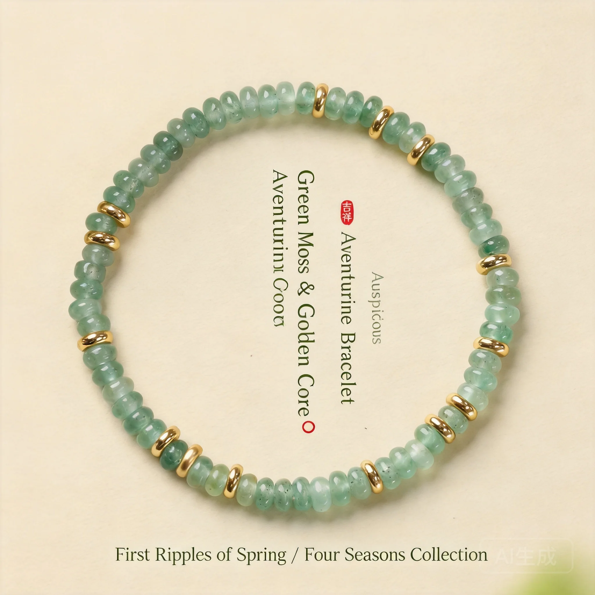 2026 Natural Aventurine Jade Beaded Bracelet For Women Delicate Light Green Chinese Style Jewelry With Gold Spacers Daily Wear F
2026 Natural Aventurine Jade Beaded Bracelet For Women Delicate Light Green Chinese Style Jewelry With Gold Spacers Daily Wear F