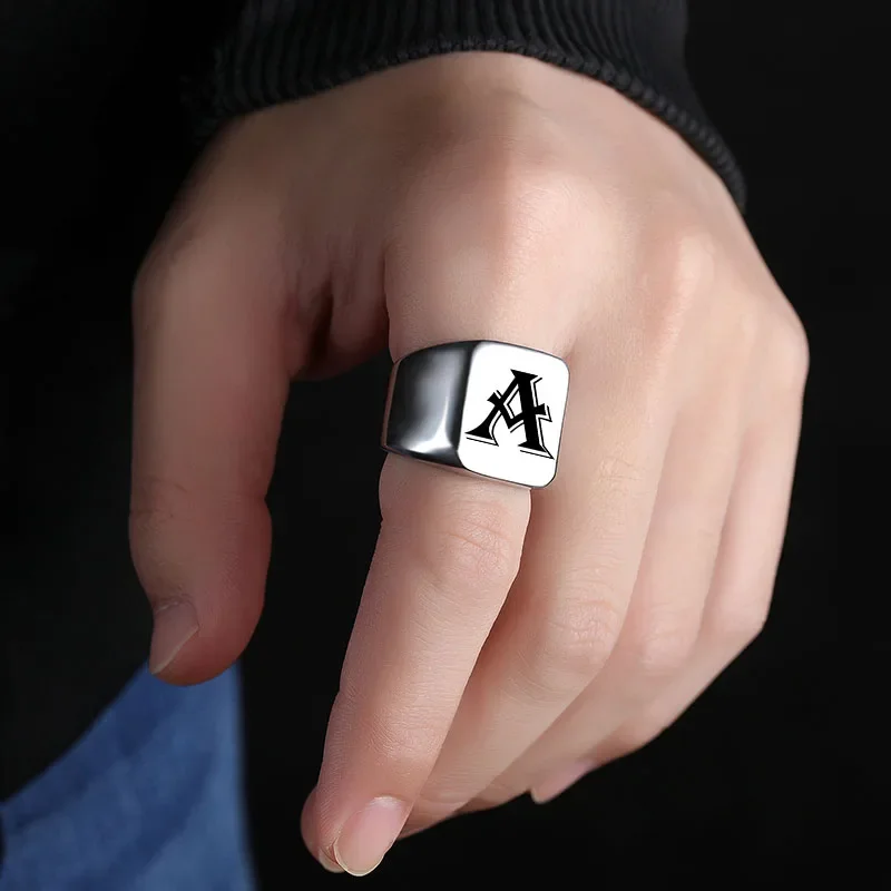 Personalised Initial Engraving A-Z Alphabet Stainless Steel Signet Ring Blank Plain Band High Polished Fashion Charm Jewelry
Personalised Initial Engraving A-Z Alphabet Stainless Steel Signet Ring Blank Plain Band High Polished Fashion Charm Jewelry