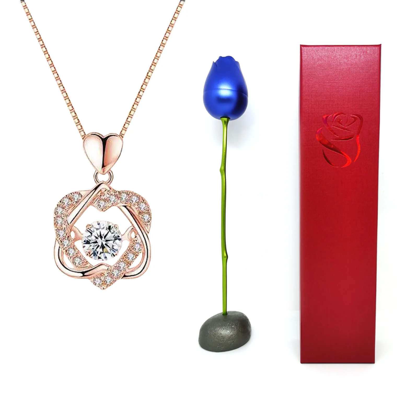 New Lingdong Haoshi Heart Shaped Diamond Pendant Temperament Rose Head Necklace Jewelry Box Valentine's Day Gift
New Lingdong Haoshi Heart Shaped Diamond Pendant Temperament Rose Head Necklace Jewelry Box Valentine's Day Gift