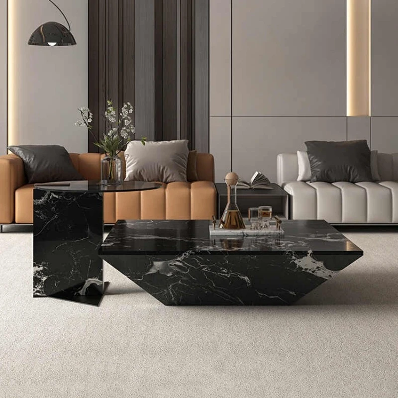Luxury Marble Square For Large Homes, Italian Minimalist Black Coffee Table Set With Tempered Glass Side Tabl
Luxury Marble Square For Large Homes, Italian Minimalist Black Coffee Table Set With Tempered Glass Side Tabl