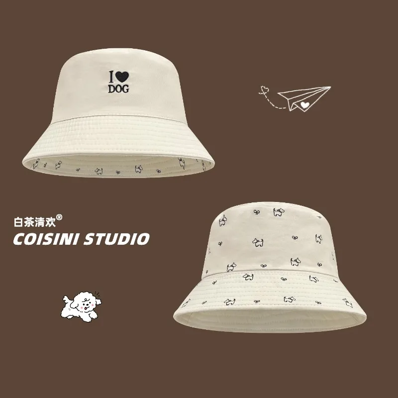 Japanese Double-sided Wearable Unisex Bucket Hat Cartoon Puppy Letter Embroidered Fisherman Hats Summer Sunshade Panama Bob Cap
Japanese Double-sided Wearable Unisex Bucket Hat Cartoon Puppy Letter Embroidered Fisherman Hats Summer Sunshade Panama Bob Cap