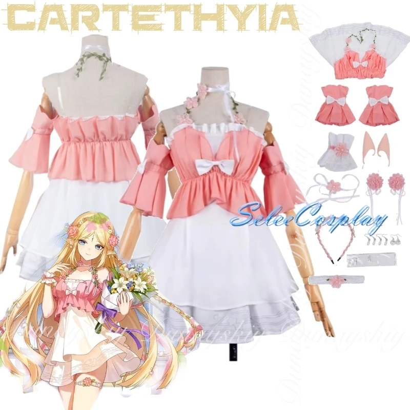 Игра Wuthering Waves Cartethyia, косплей, розовый топ, светлый парик, белое повседневное платье, полный комплект костюма
Игра Wuthering Waves Cartethyia, косплей, розовый топ, светлый парик, белое повседневное платье, полный комплект костюма