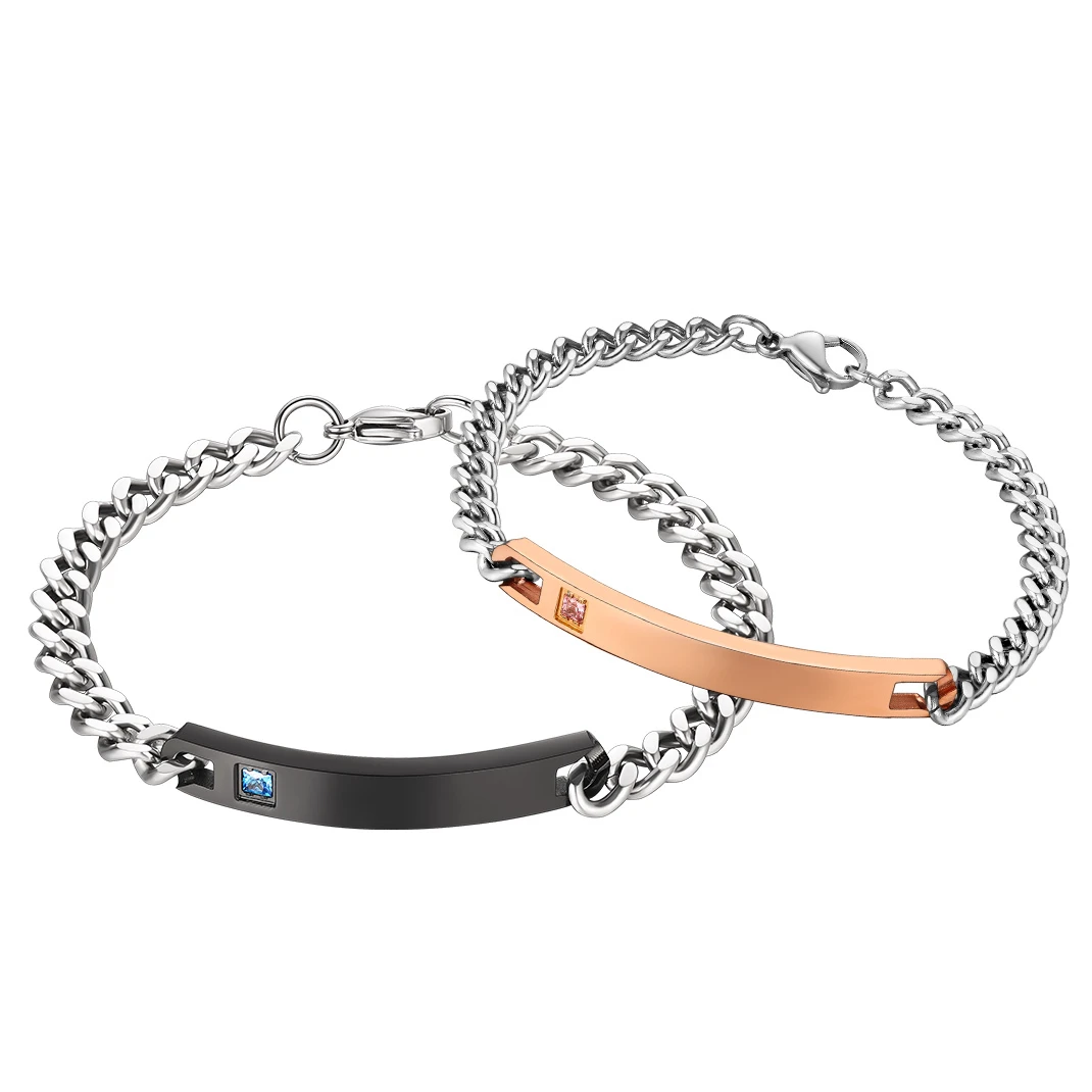 ChainsPro 2pcs/set Personalized Bracelets Set Stainless Steel 10mm/12mm Wide Curb Link Matching Lover Couple Jewelry CP688 QC24
ChainsPro 2pcs/set Personalized Bracelets Set Stainless Steel 10mm/12mm Wide Curb Link Matching Lover Couple Jewelry CP688 QC24