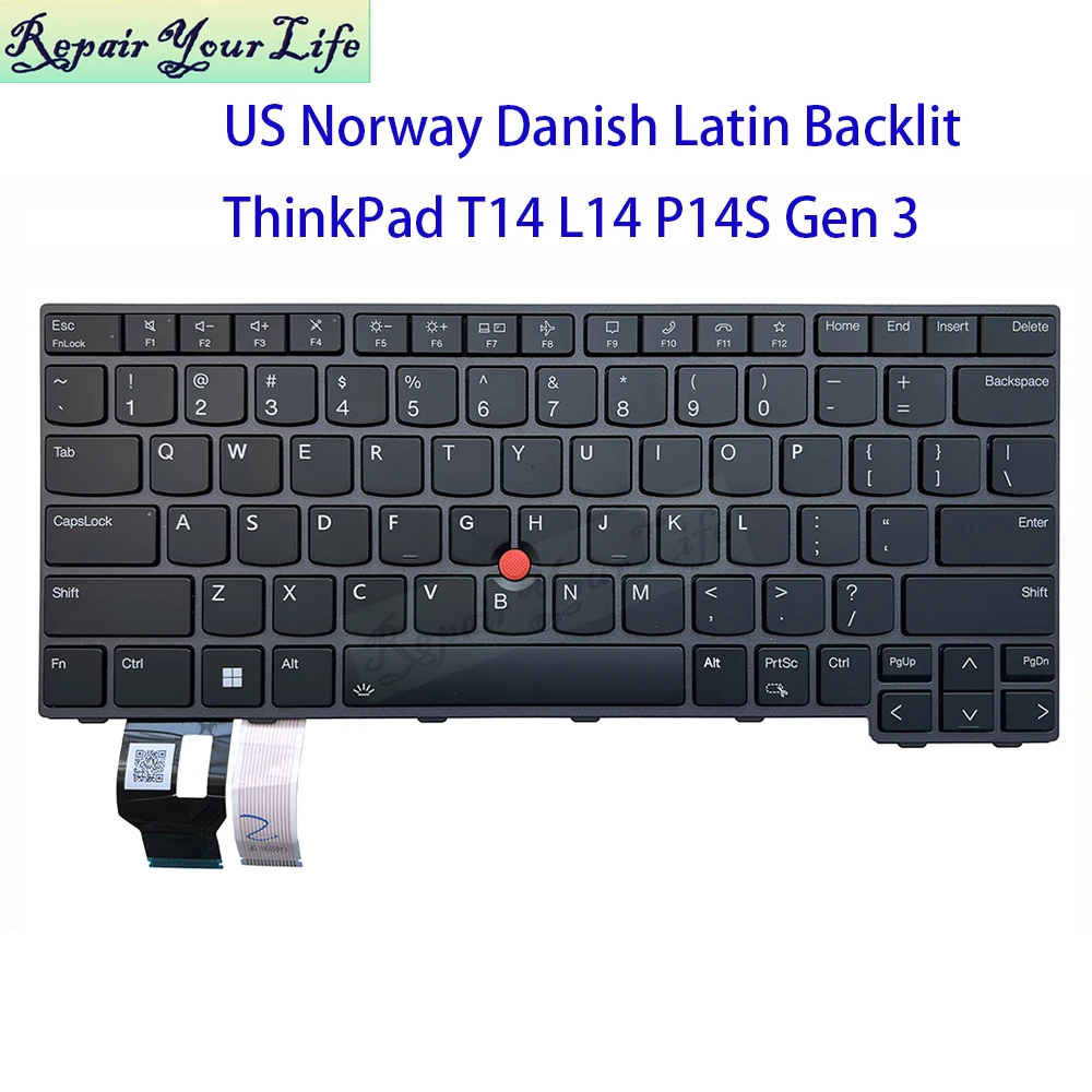 Американская латинская Норвегия, датская клавиатура с подсветкой для Lenovo Thinkpad T14 L14 P14S Gen 3 Gen4 5N21D68160 SN21D67686 Trackstick Teclado
Американская латинская Норвегия, датская клавиатура с подсветкой для Lenovo Thinkpad T14 L14 P14S Gen 3 Gen4 5N21D68160 SN21D67686 Trackstick Teclado