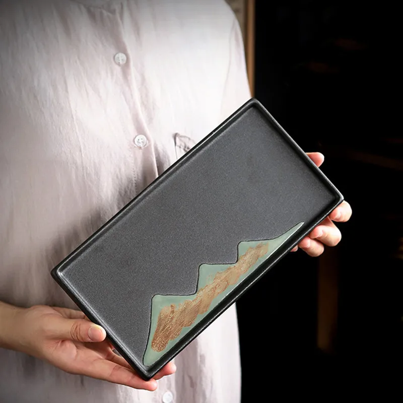 Yuanshan Japanese Style Tray for Decoration Black Pottery Dry Bubble Tray Trays Tea Simple Household Retro Small Ceramic Wooden
Yuanshan Japanese Style Tray for Decoration Black Pottery Dry Bubble Tray Trays Tea Simple Household Retro Small Ceramic Wooden