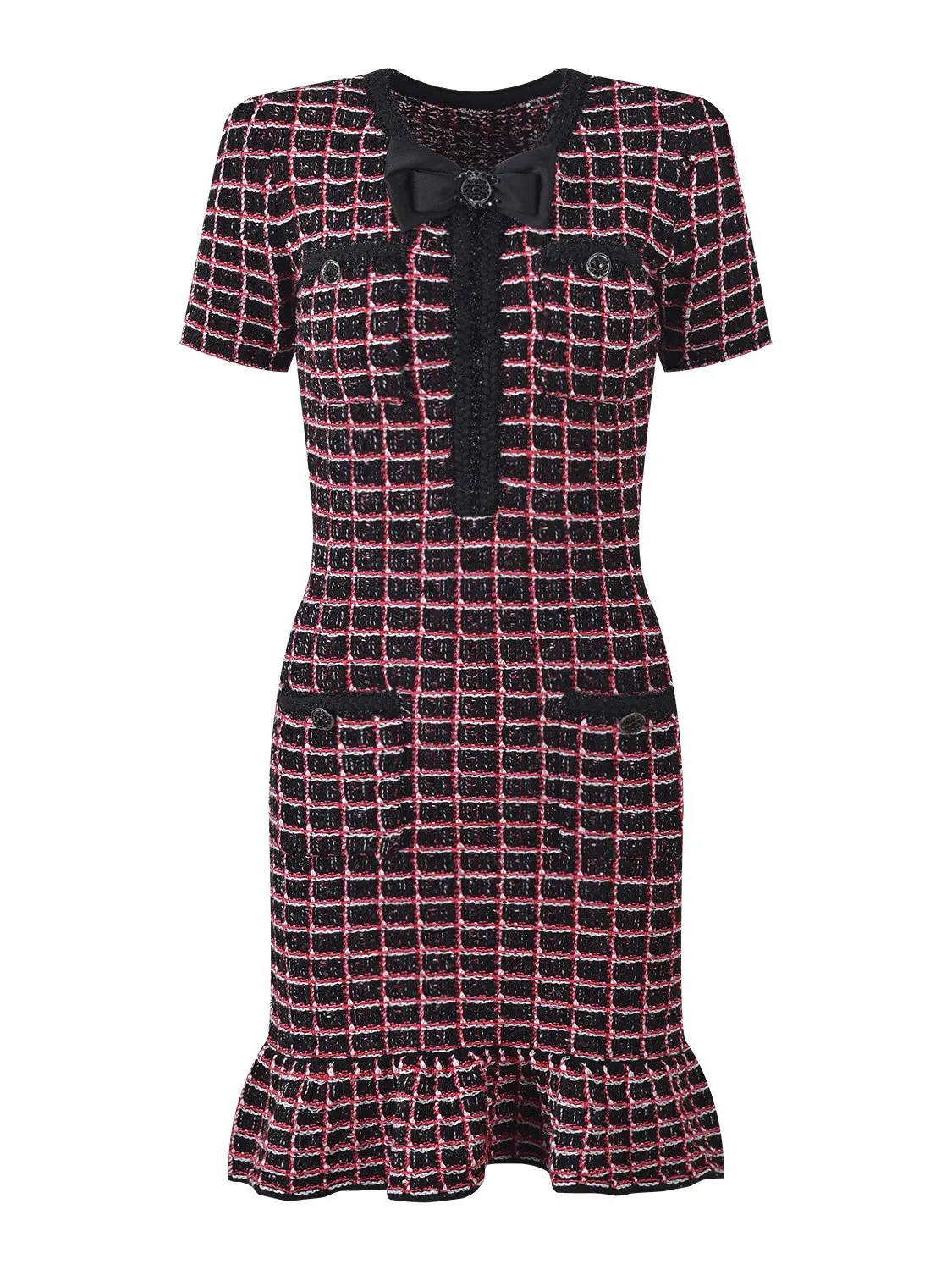 2025 Summer New Name Lady Sle Contrast Color Plaid round Ne Knot Ele Anti-Aging ort Sve Dr
2025 Summer New Name Lady Sle Contrast Color Plaid round Ne Knot Ele Anti-Aging ort Sve Dr