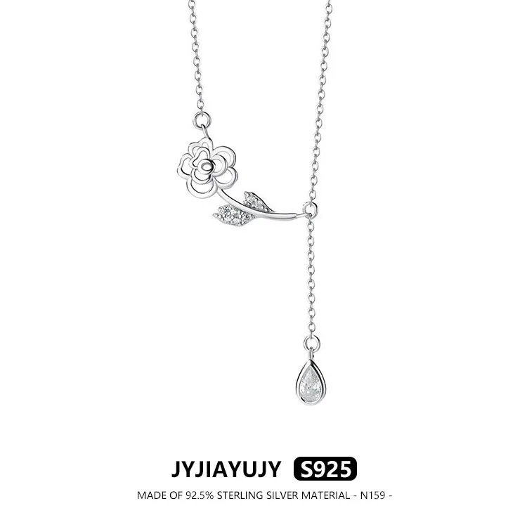 JYJIAYUJY 100% Sterling Silver S925 Necklace 11MM Rose Flower Design White Zircon Fashion Jewelry Gift Daily Use N159
JYJIAYUJY 100% Sterling Silver S925 Necklace 11MM Rose Flower Design White Zircon Fashion Jewelry Gift Daily Use N159