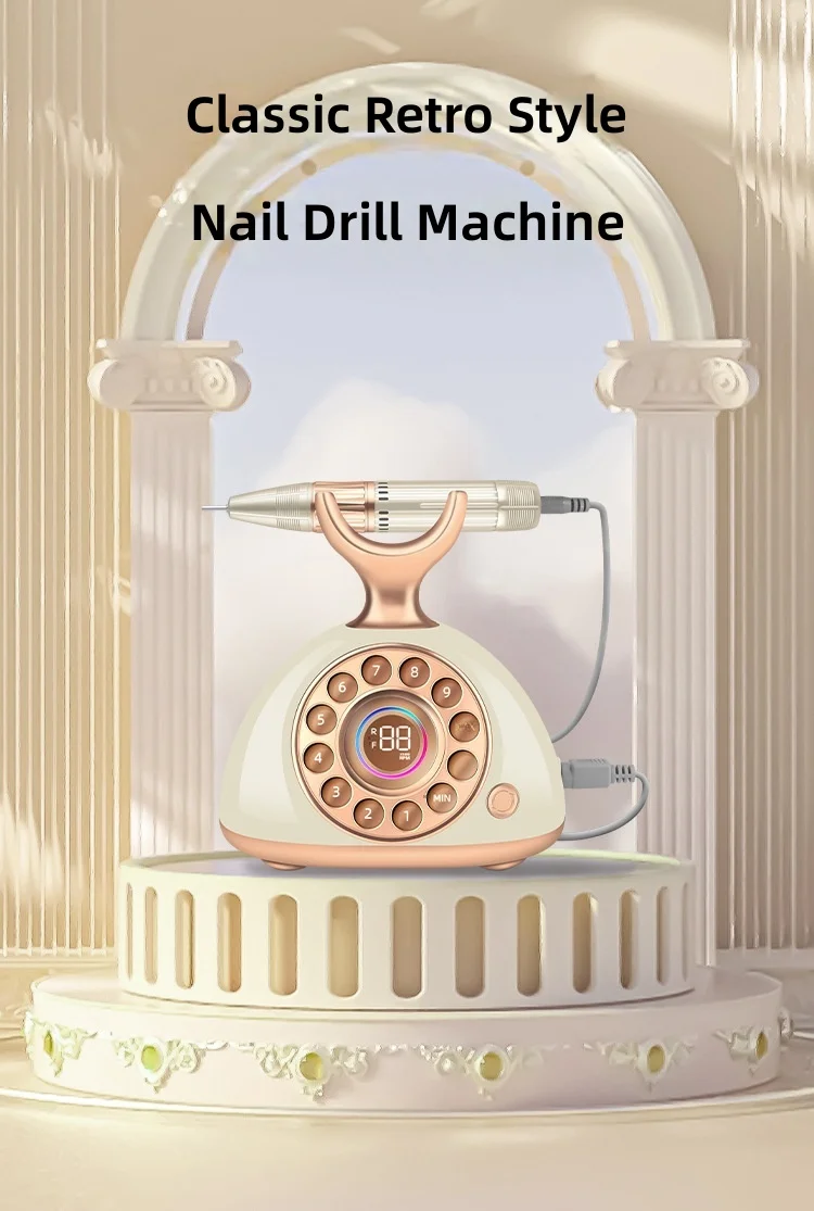 Vintage-Style Nail Drill Machine,35000 RPM Electric Manicure Grinder for Nail Salons,Professional Nail Art Tool,Polish Remover
Vintage-Style Nail Drill Machine,35000 RPM Electric Manicure Grinder for Nail Salons,Professional Nail Art Tool,Polish Remover