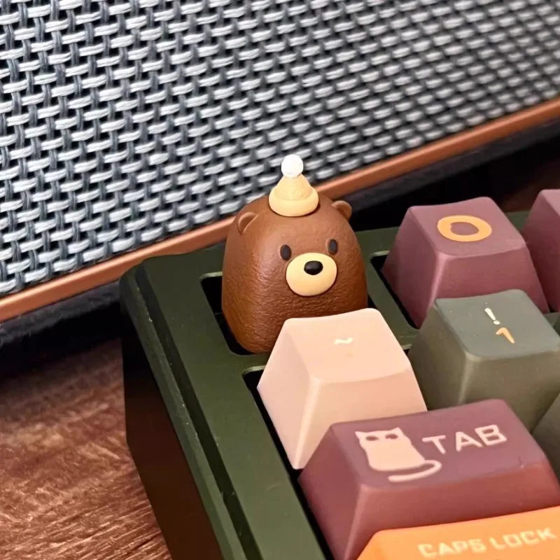 Cartoon Bear Keycaps Personalized Design Blocks Cute Bear Keycaps for Mechanical Keyboard Original 3D Resin Animal Keycaps Gifts
Cartoon Bear Keycaps Personalized Design Blocks Cute Bear Keycaps for Mechanical Keyboard Original 3D Resin Animal Keycaps Gifts