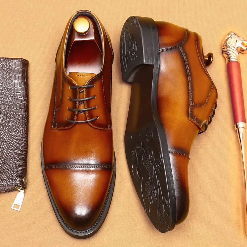 High-quality Cowhide Oxford Shoe Brogue Shoes Of Men Round Head Lace-up Wedding Shoes Business Genuine Leather Men Dress Shoes
High-quality Cowhide Oxford Shoe Brogue Shoes Of Men Round Head Lace-up Wedding Shoes Business Genuine Leather Men Dress Shoes
