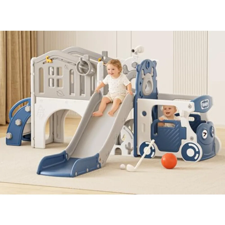 Игровой комплекс 10 в 1 для малышей 1-3 лет: горка, скалодром, баскетбольное кольцо и мяч для игр на улице
Игровой комплекс 10 в 1 для малышей 1-3 лет: горка, скалодром, баскетбольное кольцо и мяч для игр на улице