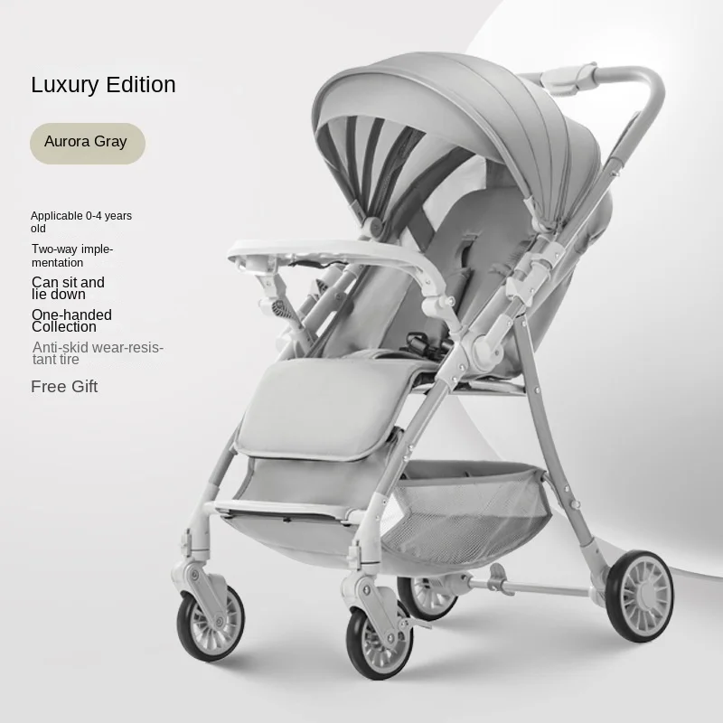 Baby Stroller Luxury High Landscape Seat for Newborn Two-way One Hand Recline Pushchair Pram with Dinner Plate Baby Carriage
Baby Stroller Luxury High Landscape Seat for Newborn Two-way One Hand Recline Pushchair Pram with Dinner Plate Baby Carriage