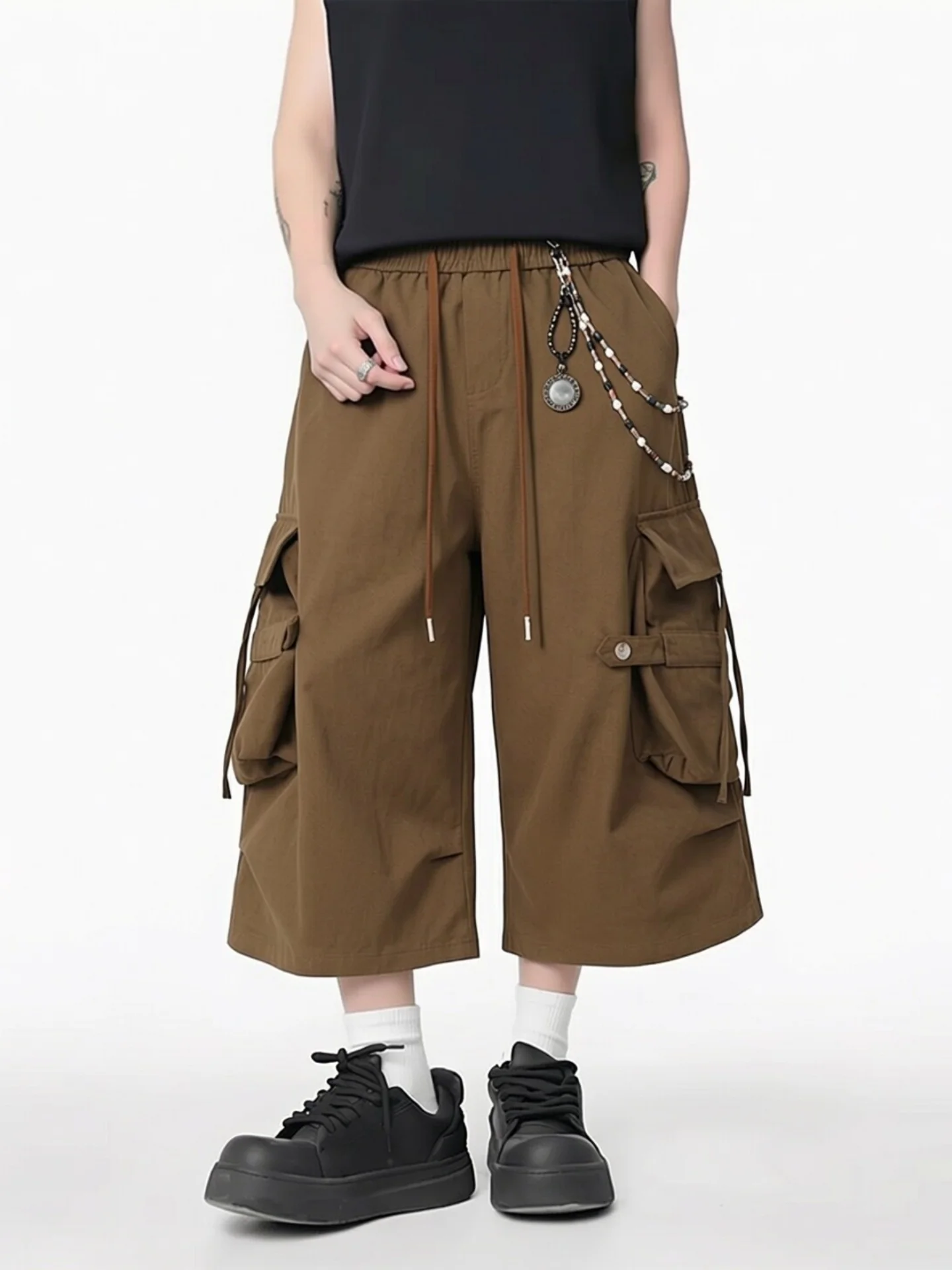 Vintage Washed Loose Men's Workwear Seven-Foot Pants American Style Paratrooper Shorts Casual Straight Leg Trousers
Vintage Washed Loose Men's Workwear Seven-Foot Pants American Style Paratrooper Shorts Casual Straight Leg Trousers