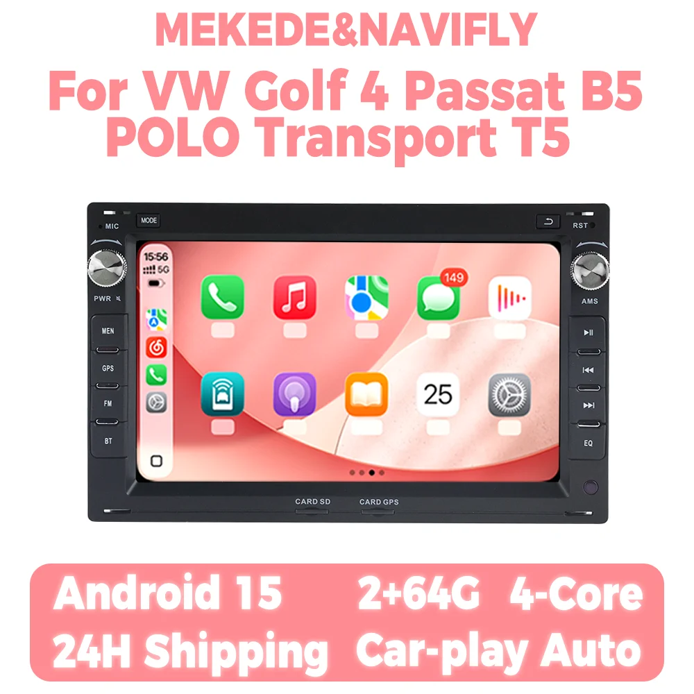 Автомагнитола Android 15 для Volkswagen Golf 4, Passat B5, POLO, Transporter T5 с беспроводным CarPlay и Android Auto, мультимедийный дисплей
Автомагнитола Android 15 для Volkswagen Golf 4, Passat B5, POLO, Transporter T5 с беспроводным CarPlay и Android Auto, мультимедийный дисплей