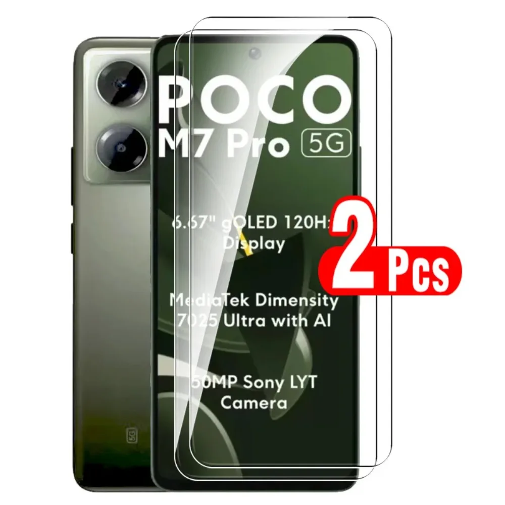 2Pcs Tempered Glass For Poco series Screen Protector Films For Xiaomi Poco M7 Pro Protective Glass poco M7 M 7 Pro M7Pro PocoM7
2Pcs Tempered Glass For Poco series Screen Protector Films For Xiaomi Poco M7 Pro Protective Glass poco M7 M 7 Pro M7Pro PocoM7