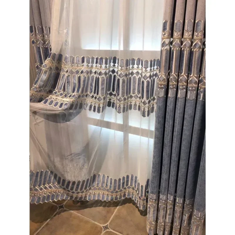 New Light Luxury Curtains For Living Dining Room Bedroom Simple Modern Nordic Simple European Stitching Embroidered Curtain
New Light Luxury Curtains For Living Dining Room Bedroom Simple Modern Nordic Simple European Stitching Embroidered Curtain