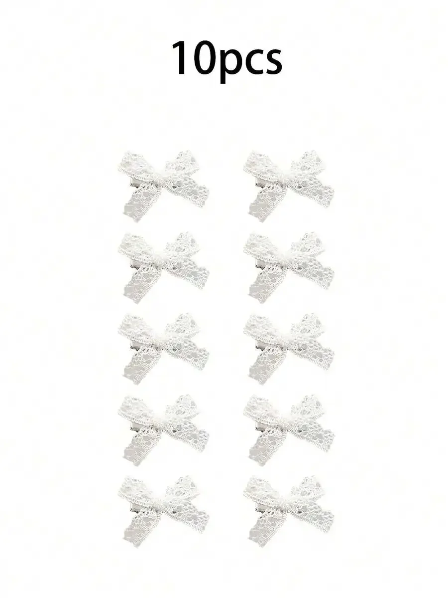 10pcs Womens Lace Bow Hair Clips Barrettes Elegant Hair Accessories For Daily Wear
10pcs Womens Lace Bow Hair Clips Barrettes Elegant Hair Accessories For Daily Wear